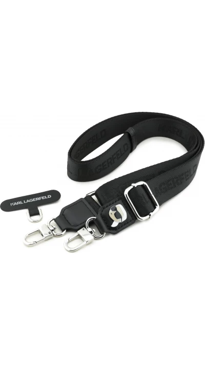 Universelle Karl Lagerfeld Schulterriemen mit stylischem Karl-Patch - Schwarz