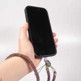 Universelle Glitzer Strass Smartphone-Hülle Lanière - Schwarz