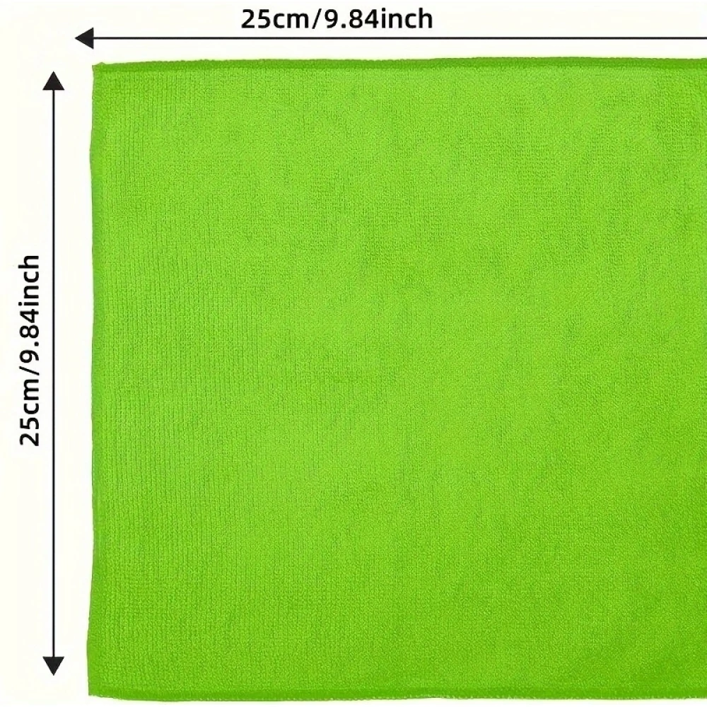 Lot de 20 chiffons en microfibre ultra-absorbants 23 x 23 cm réutilisables pour maison - Multicolor