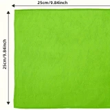 Lot de 20 chiffons en microfibre ultra-absorbants 23 x 23 cm réutilisables pour maison - Multicolor
