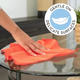 Lot de 20 chiffons en microfibre ultra-absorbants 23 x 23 cm réutilisables pour maison - Multicolor