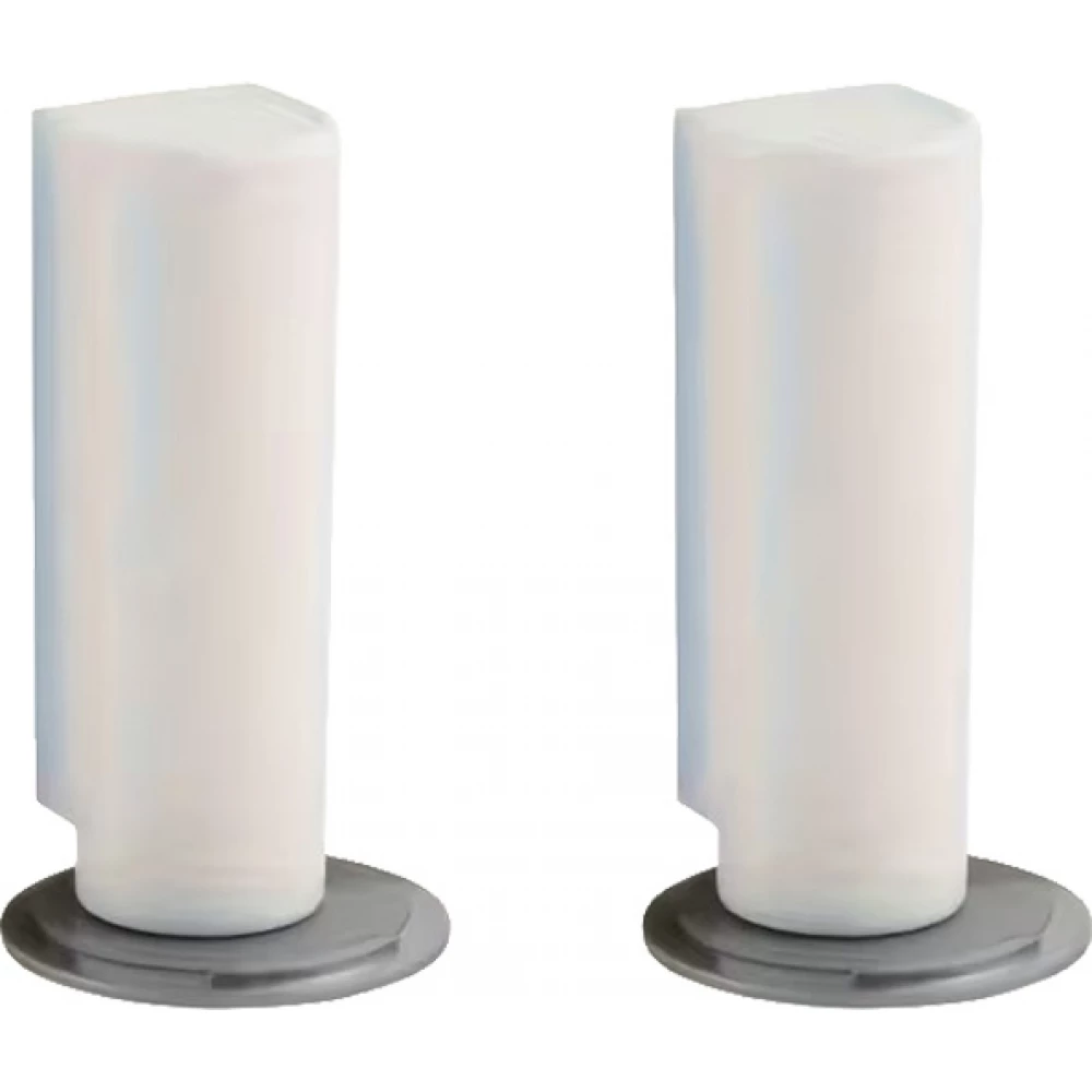 Lot de 2 butées de porte magnétiques sans perçage fixation adhésive antichoc protection sécurisée - Blanc