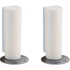 Lot de 2 butées de porte magnétiques sans perçage fixation adhésive antichoc protection sécurisée - Blanc