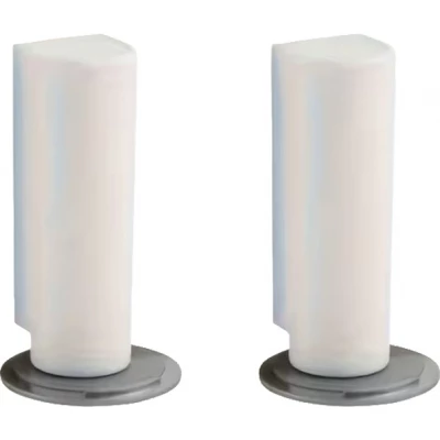 Lot de 2 butées de porte magnétiques sans perçage fixation adhésive antichoc protection sécurisée - Blanc