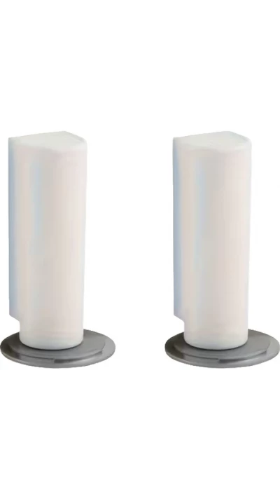Lot de 2 butées de porte magnétiques sans perçage fixation adhésive antichoc protection sécurisée - Blanc