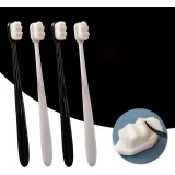4er Set Ultraweiche Zahnb&uuml;rsten extra sanfte Borsten f&uuml;r empfindliche Z&auml;hne & Zahnfleisch t&auml;gliche Reinigung f&uuml;r Erwachsene (Schwarz-Weiss) - Weiss