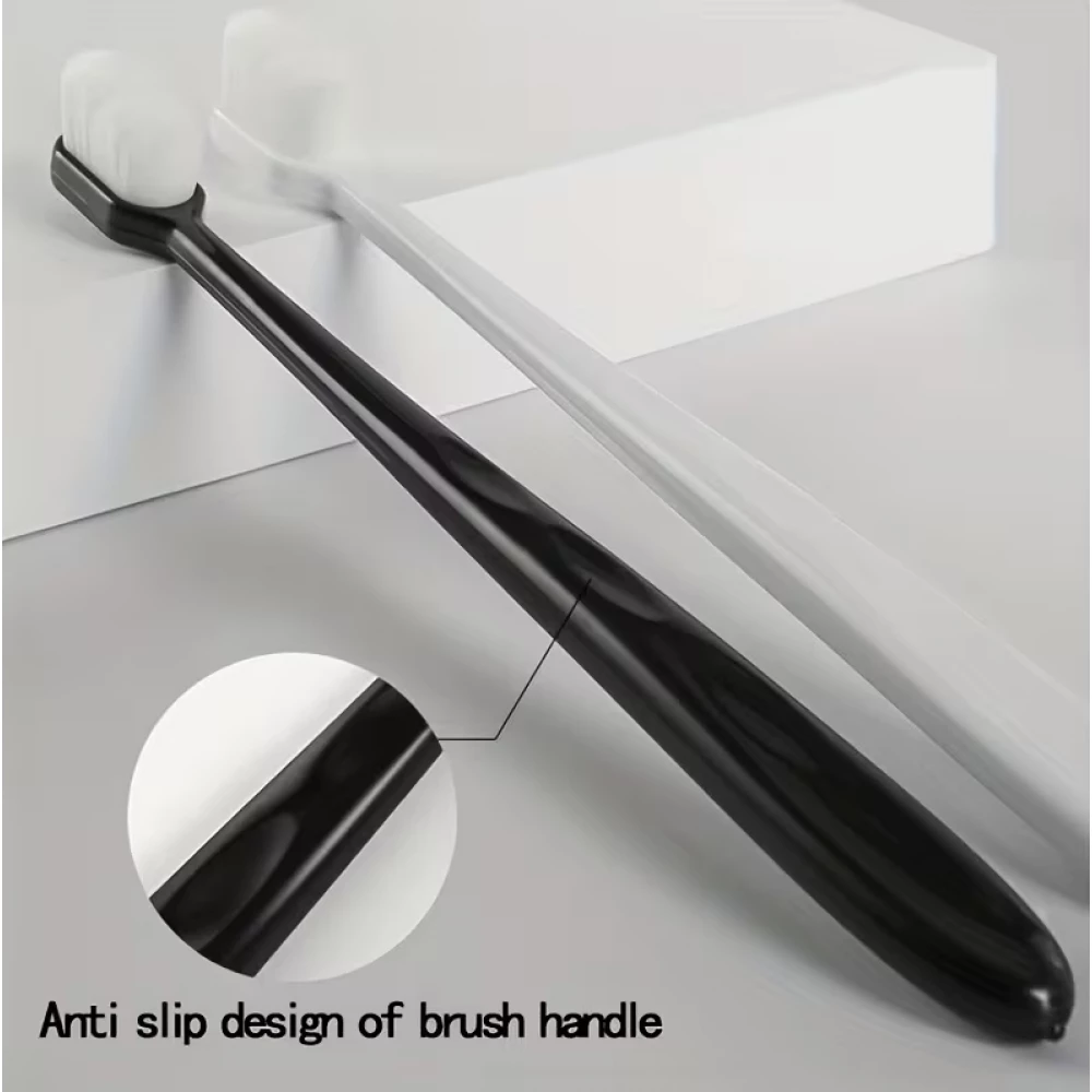 4er Set Ultraweiche Zahnb&uuml;rsten extra sanfte Borsten f&uuml;r empfindliche Z&auml;hne & Zahnfleisch t&auml;gliche Reinigung f&uuml;r Erwachsene (Schwarz-Weiss) - Weiss