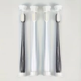 4er Set Ultraweiche Zahnb&uuml;rsten extra sanfte Borsten f&uuml;r empfindliche Z&auml;hne & Zahnfleisch t&auml;gliche Reinigung f&uuml;r Erwachsene (Schwarz-Weiss) - Weiss
