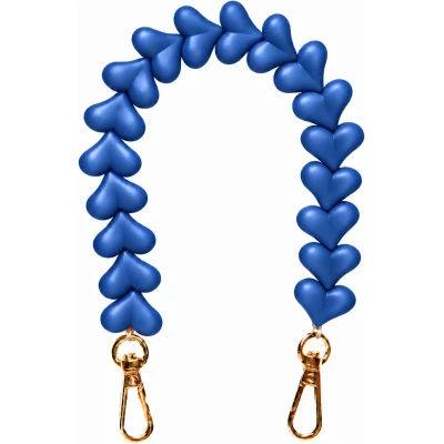 Love Loop lani&egrave;re de poignet pour t&eacute;l&eacute;phone &agrave; c&oelig;urs 3D - Bleu
