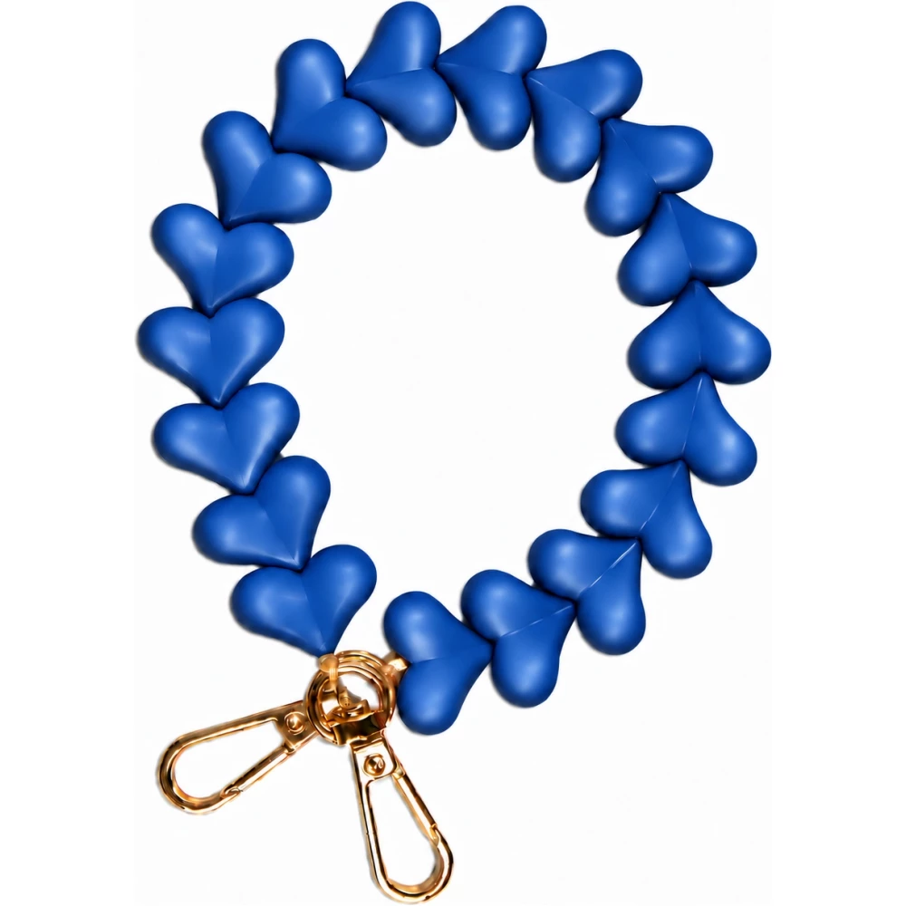 Love Loop lani&egrave;re de poignet pour t&eacute;l&eacute;phone &agrave; c&oelig;urs 3D - Bleu