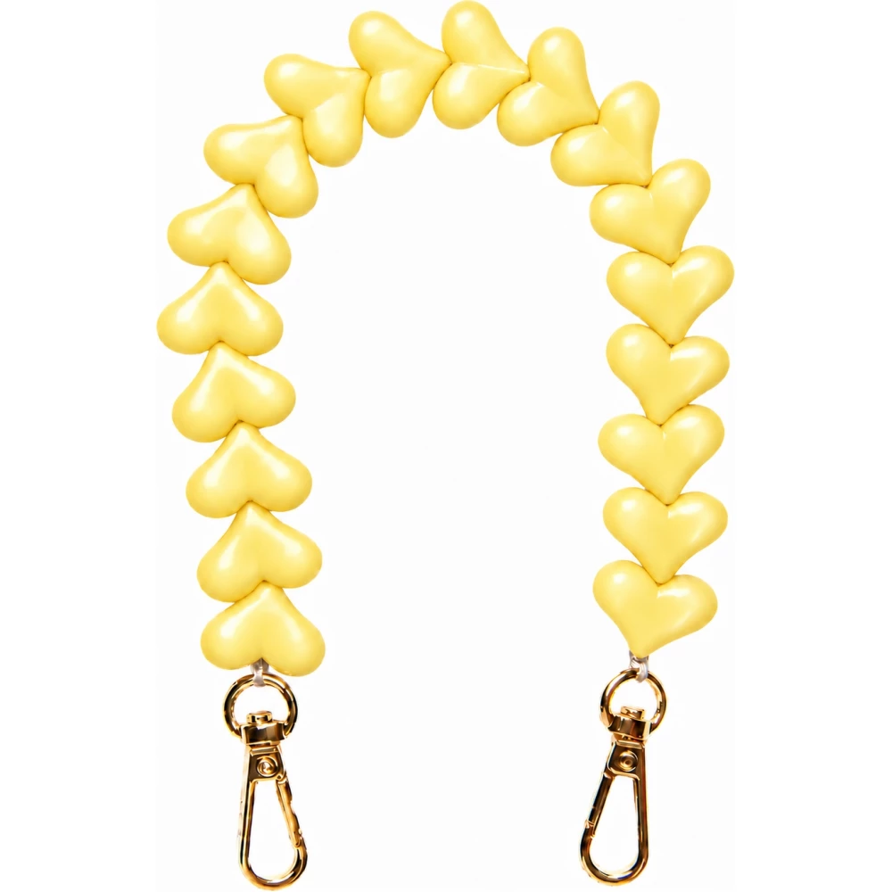 Love Loop lani&egrave;re de poignet pour t&eacute;l&eacute;phone &agrave; c&oelig;urs 3D - Jaune