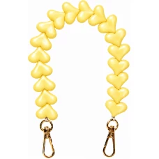 Love Loop lani&egrave;re de poignet pour t&eacute;l&eacute;phone &agrave; c&oelig;urs 3D - Jaune