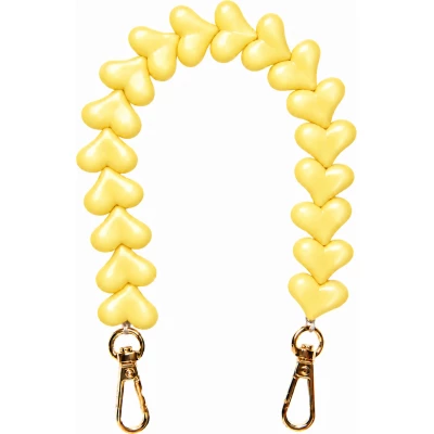 Love Loop lani&egrave;re de poignet pour t&eacute;l&eacute;phone &agrave; c&oelig;urs 3D - Jaune