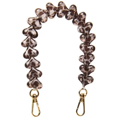 Love Loop lani&egrave;re de poignet pour t&eacute;l&eacute;phone &agrave; c&oelig;urs 3D - LEOPARDCLAIR