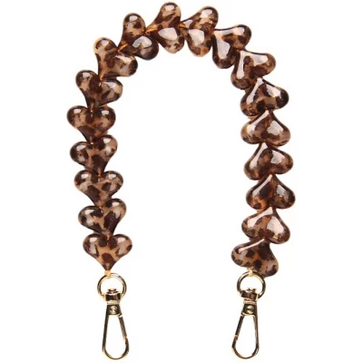Love Loop lani&egrave;re de poignet pour t&eacute;l&eacute;phone &agrave; c&oelig;urs 3D - LEOPARDFONCE