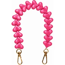Love Loop lani&egrave;re de poignet pour t&eacute;l&eacute;phone &agrave; c&oelig;urs 3D - Rose