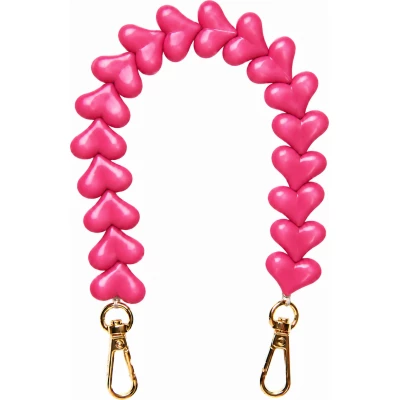 Love Loop lani&egrave;re de poignet pour t&eacute;l&eacute;phone &agrave; c&oelig;urs 3D - Rose