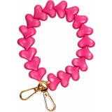Love Loop lani&egrave;re de poignet pour t&eacute;l&eacute;phone &agrave; c&oelig;urs 3D - Rose