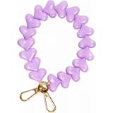 Love Loop lani&egrave;re de poignet pour t&eacute;l&eacute;phone &agrave; c&oelig;urs 3D - Violet