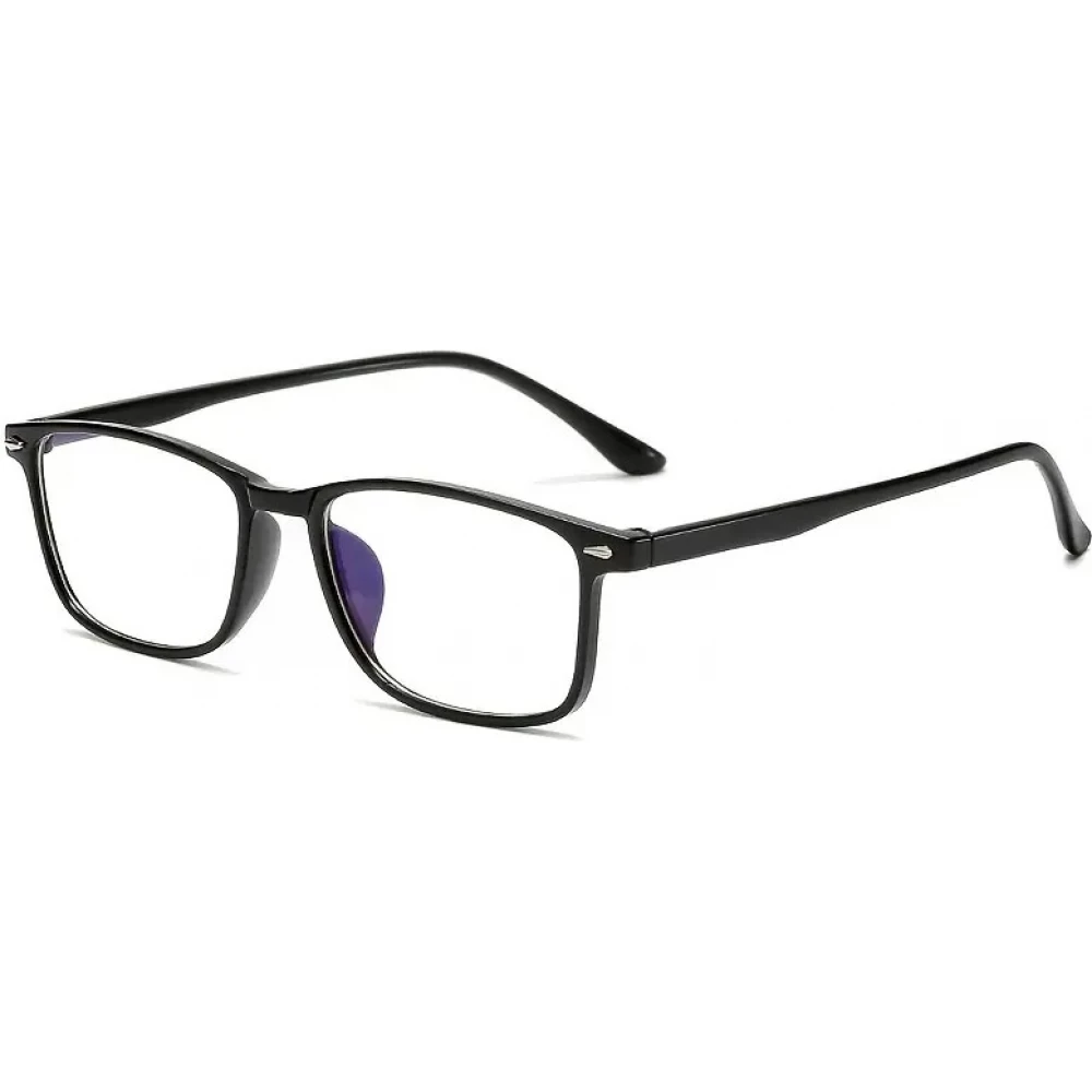 Lunettes anti-lumi&egrave;re bleue et la fatigue oculaire design Y2K unisexes verres transparents pour &eacute;crans confort visuel - Noir