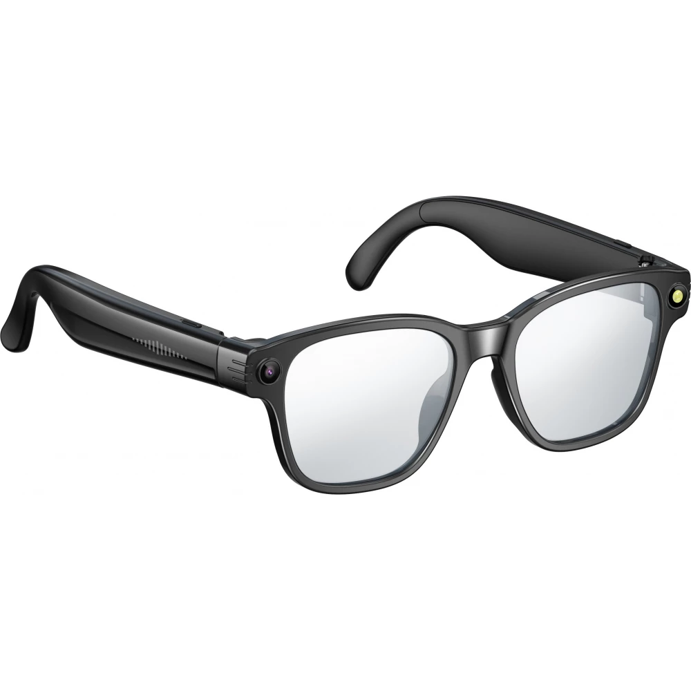 Lunettes intelligentes sans graduation avec caméra AI 8 MP HD 4K avec traduction WIFI+Bluetooth transmission en temps réel - Transparent