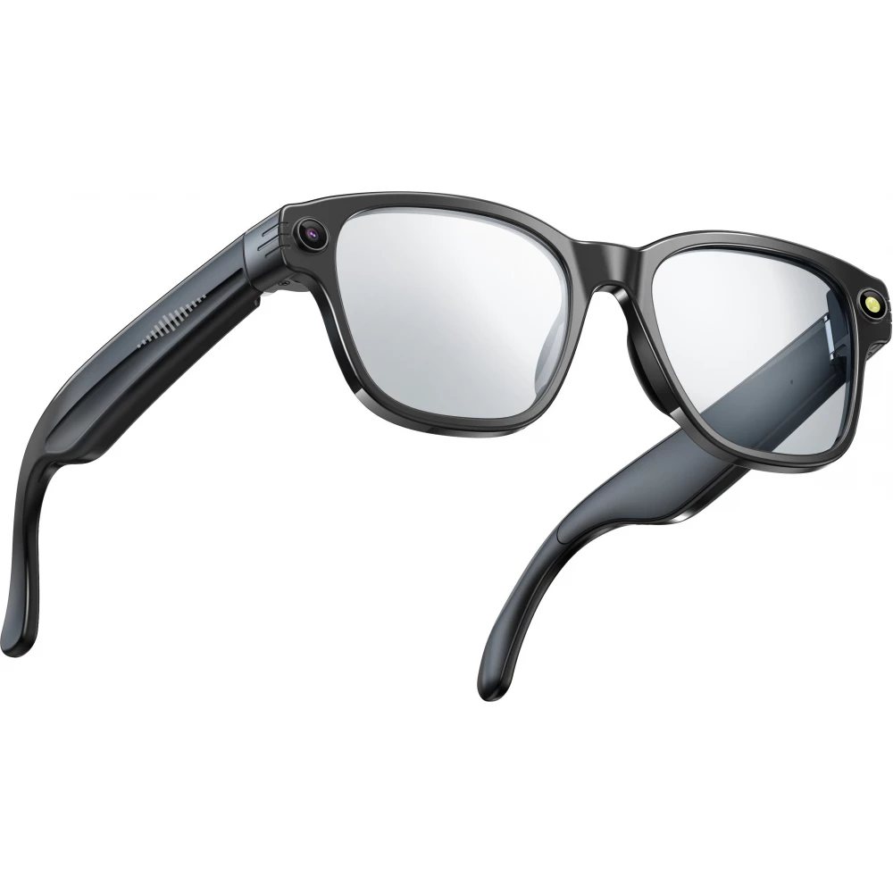 Lunettes intelligentes sans graduation avec caméra AI 8 MP HD 4K avec traduction WIFI+Bluetooth transmission en temps réel - Transparent