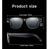 Lunettes intelligentes sans graduation avec caméra AI 8 MP HD 4K avec traduction WIFI+Bluetooth transmission en temps réel - Transparent