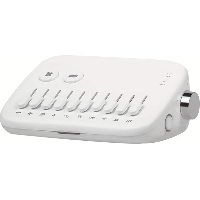 Premium moderne Wei&szlig;es Rauschmaschine mit 10 nat&uuml;rlichen beruhigenden Kl&auml;ngen zum Mischen und Timer (USB-C) - Weiss