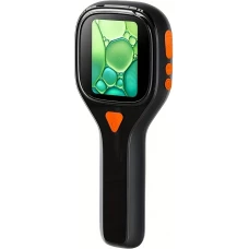 Microscope de poche 500X avec écran IPS 2 pouces caméra 20MP 6 LED réglables photo et vidéo port carte SD - Noir