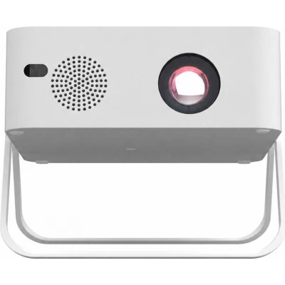 Mini projecteur portable intelligent MG60 350 lumens ANSI Android ATV Full HD 1080P compatible 4K WiFi - Blanc