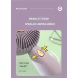 Kompakter tragbarer Mini USB Ventilator wiederaufladbar für Innen- und Außenreisen - Lila