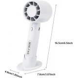 Mini ventilateur portable USB rechargeable 3 vitesses avec support socle - Rose
