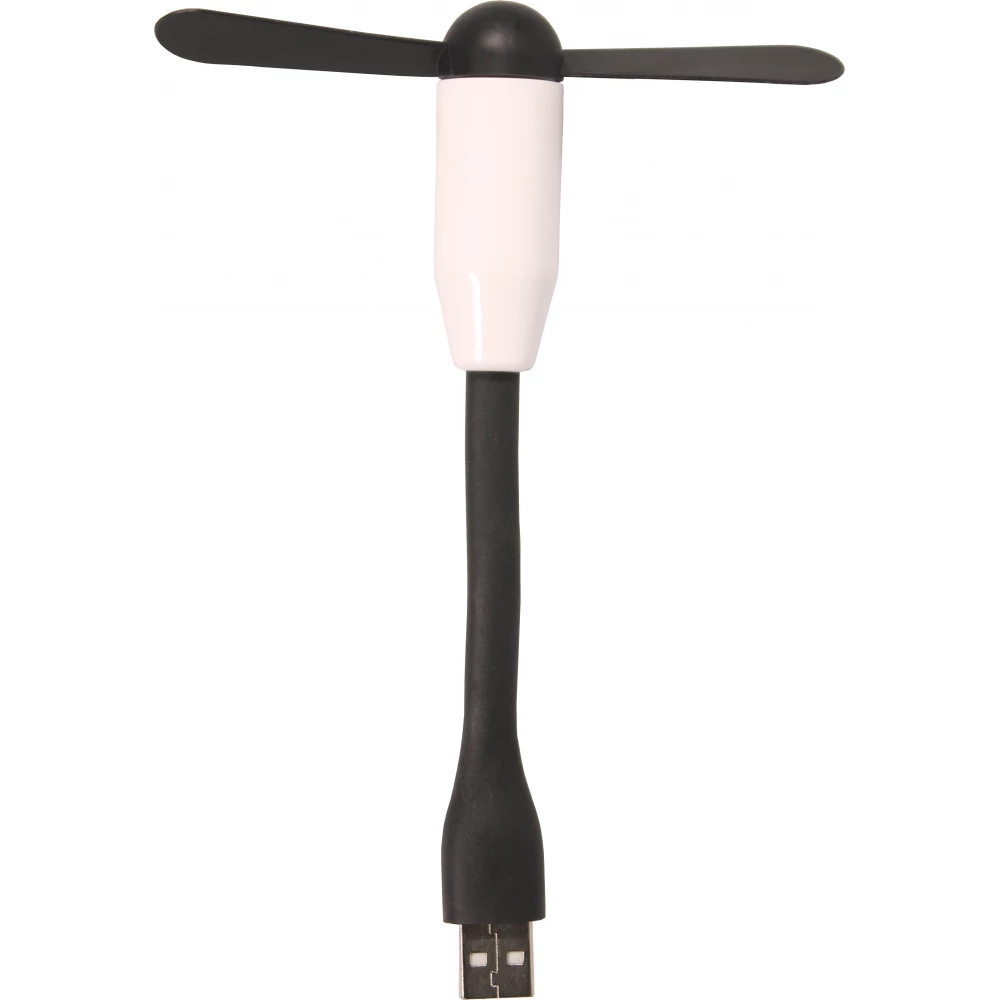 Mini USB-A Ventilator für Laptop / Tablet - Flexibles Silikon Design - Weiss