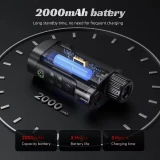 Monoculaire zoom 10x &eacute;cran HD vision nocturne 800m HD infrarouge 5W starlight photo/vid&eacute;o et rechargeable USB - Noir