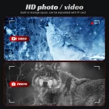 Monoculaire zoom 10x &eacute;cran HD vision nocturne 800m HD infrarouge 5W starlight photo/vid&eacute;o et rechargeable USB - Noir