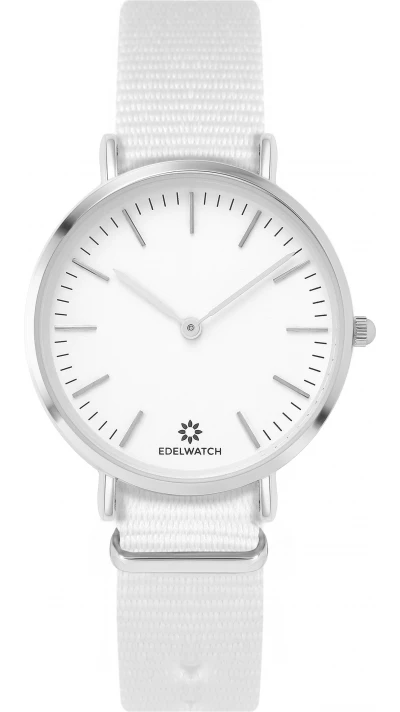 Edelwatch Uhr 32 mm (Ladies) Silver Zifferblatt Weiss (Batterie nicht enthalten) - Weiss