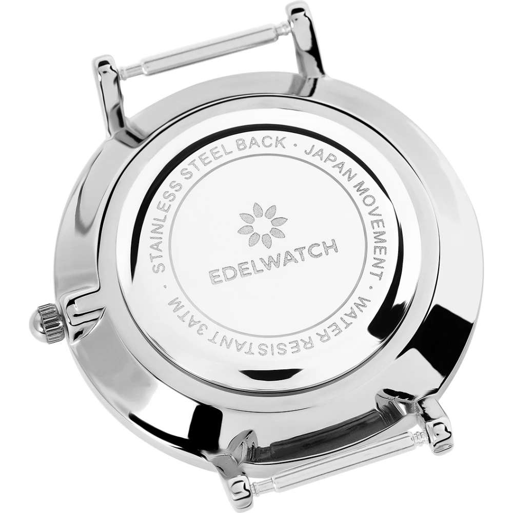 Edelwatch Uhr 41 mm (Men) Silver Zifferblatt Weiss (Batterie nicht enthalten) - Blau / Rosa