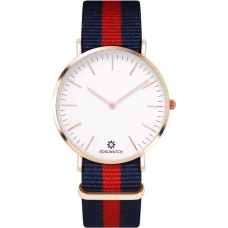Edelwatch Uhr 41 mm (Men) Gold Zifferblatt Weiss (Batterie nicht enthalten) - Blau / Rot