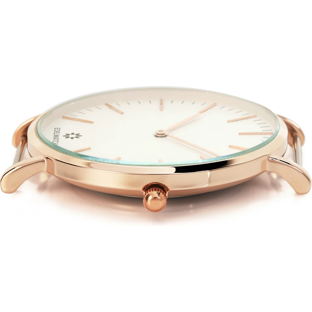 Edelwatch Uhr 41 mm (Men) Gold Zifferblatt Weiss (Batterie nicht enthalten) - Blau / Rot