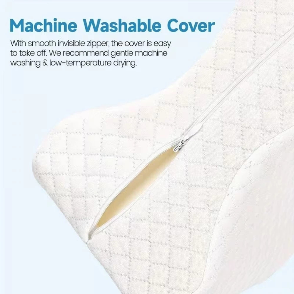 Oreiller genoux ergonomique premium confortable pour dormir sur le c&ocirc;t&eacute; coussin orthop&eacute;dique jambes - Blanc