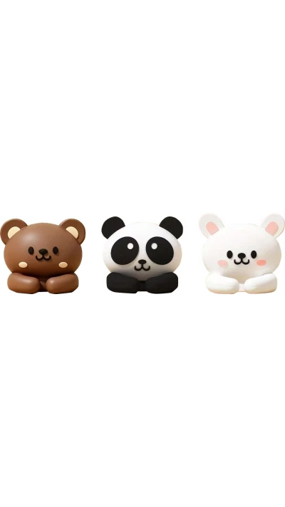 Organisateur de c&acirc;bles mignon pour bureau organiseur multifonction avec crochet et pince auto-adh&eacute;sif (pack 3) - Multicolore