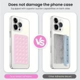 Patch en silicone support universel double côté à ventouse pour téléphone forte adhérence - Blanc
