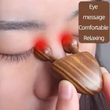 Gua Sha Kamm aus Sandelholz Gesichtsmassage Beauty Tool Gesichtsmassageger&auml;t - Braun