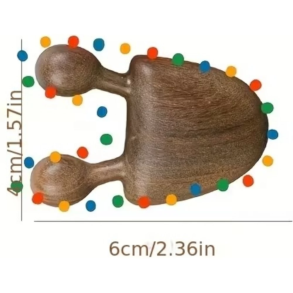 Gua Sha Kamm aus Sandelholz Gesichtsmassage Beauty Tool Gesichtsmassageger&auml;t - Braun