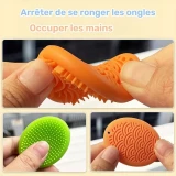 Pierres sensorielles anti-stress texturées multicolores en silicone durables gadgets de concentration pour adultes (Lot de 6) - Multicolore