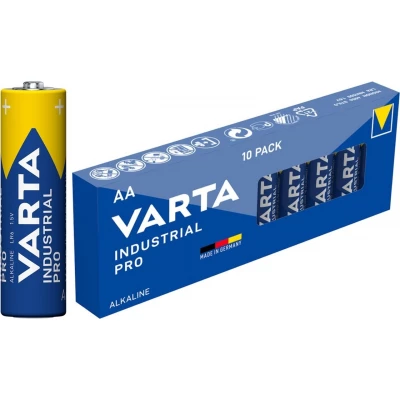 Piles alcalines Varta Industrial AA / LR6 (Mignon) 1,5 V (4006) - Bo&icirc;te de 10 piles