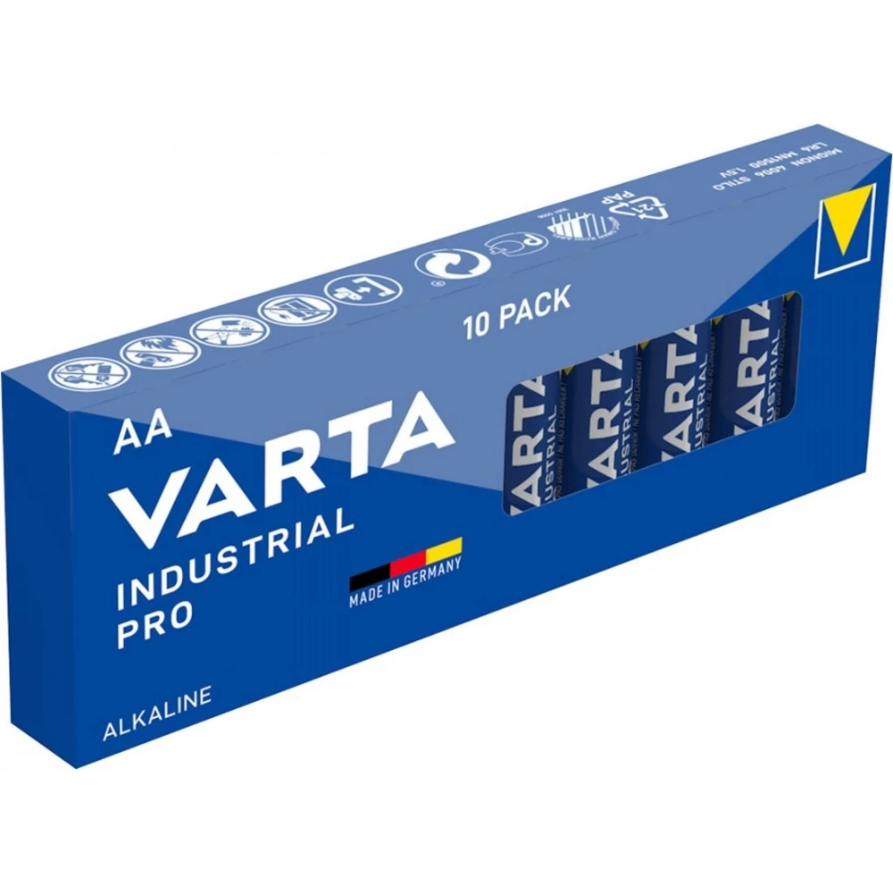 Piles alcalines Varta Industrial AA / LR6 (Mignon) 1,5 V (4006) - Bo&icirc;te de 10 piles