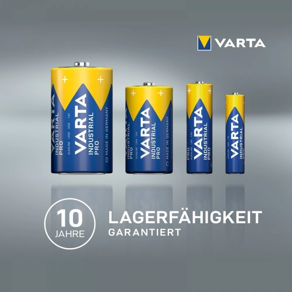 Varta Industrial AAA / LR03 (Micro) Alkaline-Batterien 1,5 V (4003) - Box mit 10 Batterien