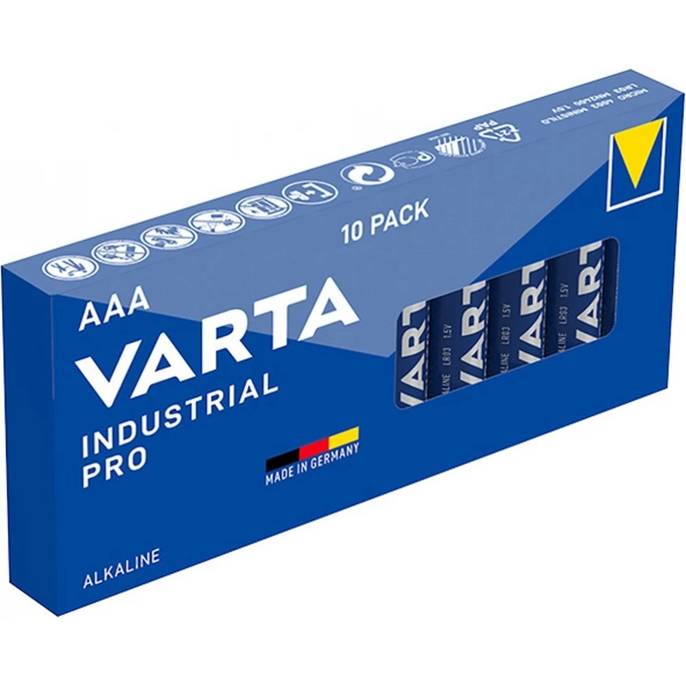 Varta Industrial AAA / LR03 (Micro) Alkaline-Batterien 1,5 V (4003) - Box mit 10 Batterien