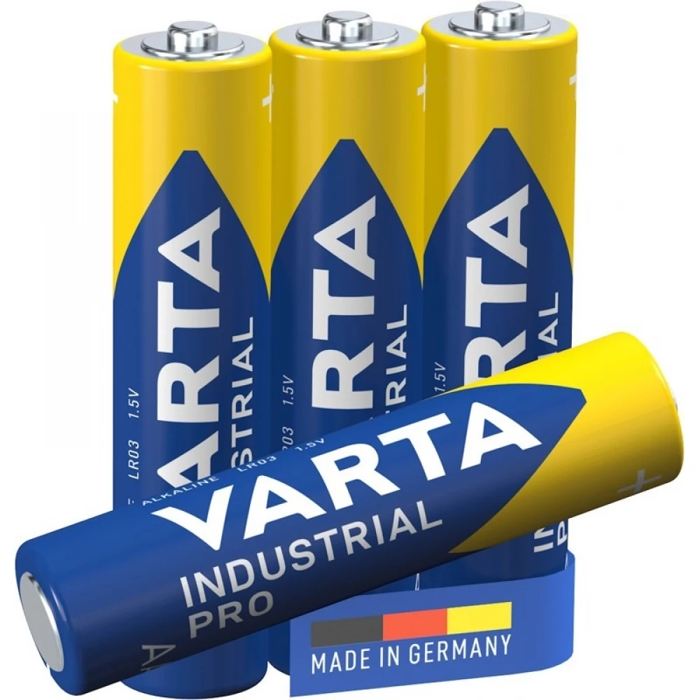 Varta Industrial AAA / LR03 (Micro) Alkaline-Batterien 1,5 V (4003) - 4 Batterien im Pack